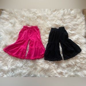 2 pair Blossom couture flare leg ruffle pants 2T